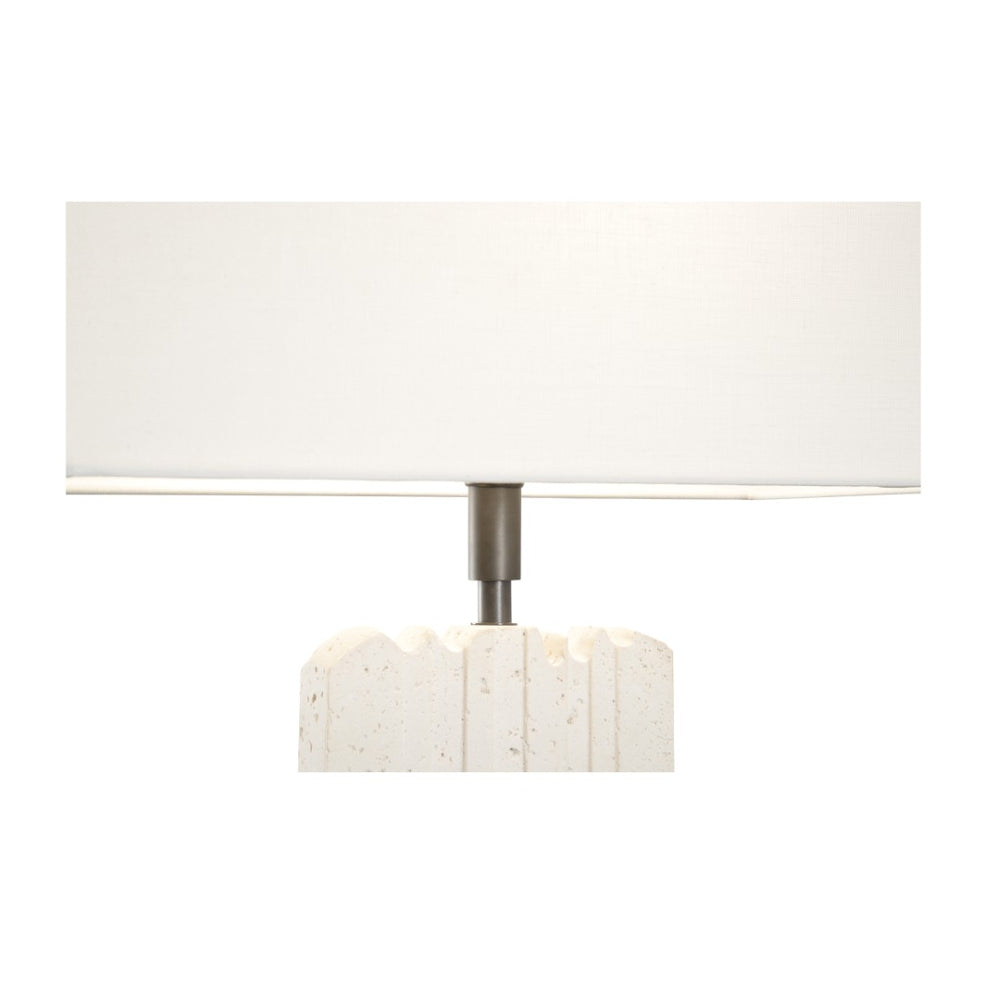 Wildwood Excalibur Slim Table Lamp In Natural White & Bronze — 34.5" Ambient Lighting For Bedsides, Desks (98) 61408