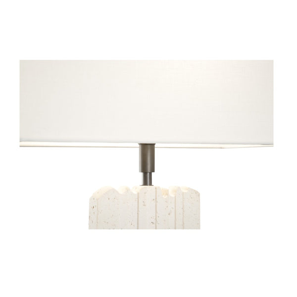 Wildwood Excalibur Slim Table Lamp In Natural White & Bronze — 34.5" Ambient Lighting For Bedsides, Desks (98) 61408