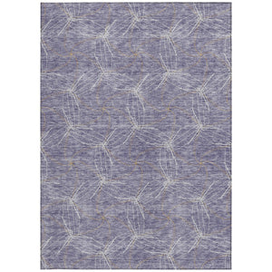 HomeRoots 5' Stylish Purple and Ivory Geometric Indoor Outdoor Area Rug – Durable, Washable, Versatile Design 5' X 8' 614108
