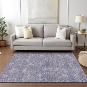 HomeRoots 5' Stylish Purple and Ivory Geometric Indoor Outdoor Area Rug – Durable, Washable, Versatile Design 8' X 10' 614110