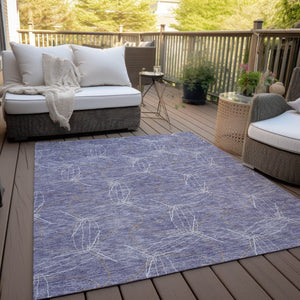HomeRoots 5' Stylish Purple and Ivory Geometric Indoor Outdoor Area Rug – Durable, Washable, Versatile Design 8' X 10' 614110