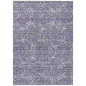 HomeRoots 5' Stylish Purple and Ivory Geometric Indoor Outdoor Area Rug – Durable, Washable, Versatile Design 9' X 12' 614111