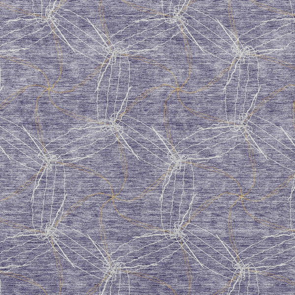 HomeRoots 5' Stylish Purple and Ivory Geometric Indoor Outdoor Area Rug – Durable, Washable, Versatile Design 9' X 12' 614111