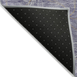 HomeRoots 5' Stylish Purple and Ivory Geometric Indoor Outdoor Area Rug – Durable, Washable, Versatile Design 10' X 14' 614112