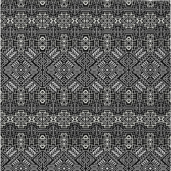 HomeRoots 5' Black and Ivory Tribal Area Rug - Stylish, Washable Design for Indoor and Outdoor Spaces 8' X 10' 614206