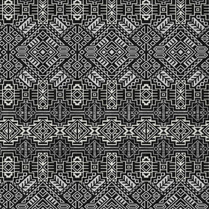 HomeRoots 5' Black and Ivory Tribal Area Rug - Stylish, Washable Design for Indoor and Outdoor Spaces 9' X 12' 614207