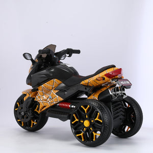 English Elm Kids Electric Three Wheel Motorbike 12v Ride on with Light up Wheels and Pu Seat W1760P252056