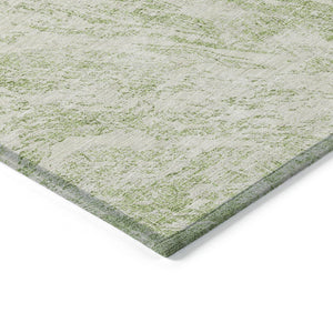 HomeRoots 5' Sage and Ivory Abstract Area Rug - Stylish, Washable, Stain-Resistant for Indoor and Outdoor Use 5' X 8' 614264
