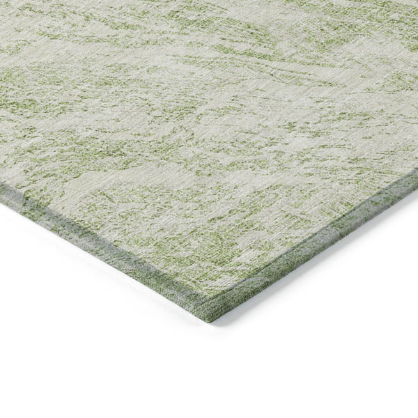 HomeRoots 5' Sage and Ivory Abstract Area Rug - Stylish, Washable, Stain-Resistant for Indoor and Outdoor Use 5' X 8' 614264