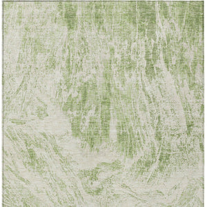 HomeRoots 5' Sage and Ivory Abstract Area Rug - Stylish, Washable, Stain-Resistant for Indoor and Outdoor Use 5' X 8' 614264