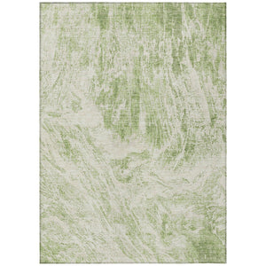 HomeRoots 5' Sage and Ivory Abstract Area Rug - Stylish, Washable, Stain-Resistant for Indoor and Outdoor Use 8' X 10' 614266