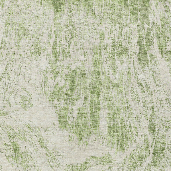 HomeRoots 5' Sage and Ivory Abstract Area Rug - Stylish, Washable, Stain-Resistant for Indoor and Outdoor Use 9' X 12' 614267