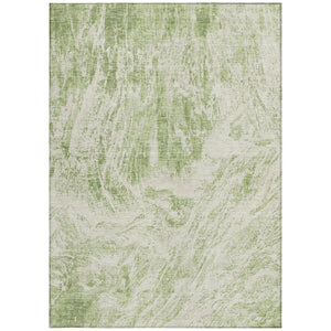 HomeRoots 5' Sage and Ivory Abstract Area Rug - Stylish, Washable, Stain-Resistant for Indoor and Outdoor Use 10' X 14' 614268