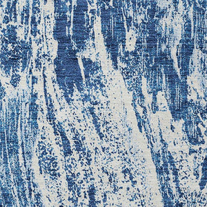 HomeRoots 5' Navy Blue and Ivory Abstract Area Rug - Stylish, Durable, Washable for Indoor and Outdoor Use 5' X 8' 614294