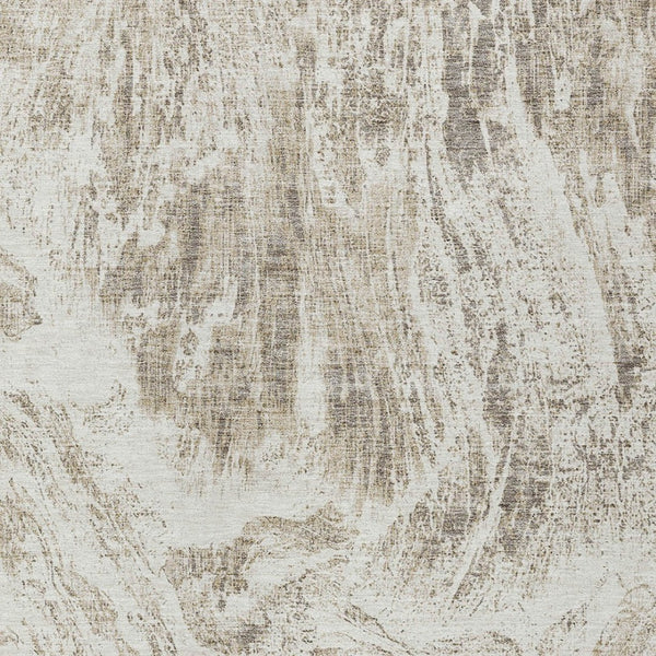 HomeRoots 5' Stylish Taupe and Ivory Abstract Washable Indoor-Outdoor Area Rug for Versatile Decor & Comfort 8' X 10' 614314