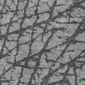 HomeRoots 5' Durable Gray and Charcoal Abstract Area Rug - Stylish, Washable Design for Indoor and Outdoor Use 9' X 12' 614357