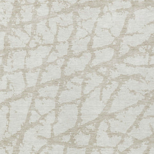 HomeRoots 5' Stylish Ivory and Beige Abstract Rug - Durable, Washable Indoor/Outdoor Area Rug for High Traffic Spaces 10' X 14' 614364