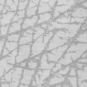HomeRoots 5' Silver and Gray Abstract Area Rug - Stylish, Washable, Indoor/Outdoor, Stain-Resistant Design 5' X 8' 614384