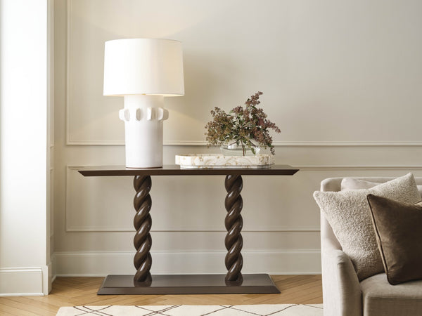 Wildwood Olla Italian Ceramic Lamp — 36" Sculptural Matte White Base With Large Shade For Soft Ambient Glow 61439