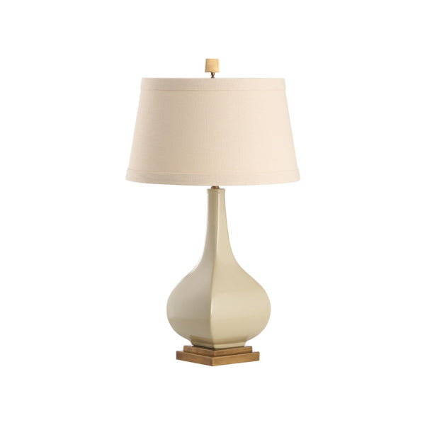 Wildwood Dawson Lamp With Spruce Glaze Porcelain And Antique Bronze Base — Hand-Finished Artisanal Lighting Green 61443