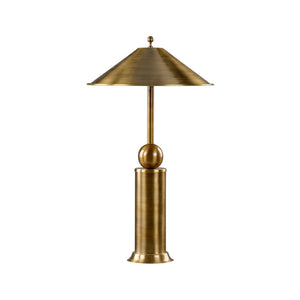 Wildwood Winbury Lamp In Antiqued Brass — Sculptural Desk & Bedside Lighting, Warm Focused Glow, Durable Design 61445