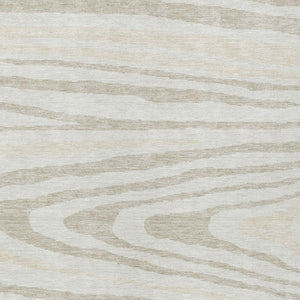 HomeRoots 5' Stylish Ivory Beige Taupe Faux Bois Washable Area Rug for Indoor and Outdoor Spaces, Durable Design 8' X 10' 614488