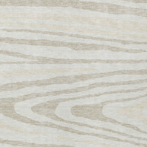 HomeRoots 5' Stylish Ivory Beige Taupe Faux Bois Washable Area Rug for Indoor and Outdoor Spaces, Durable Design 8' X 10' 614488