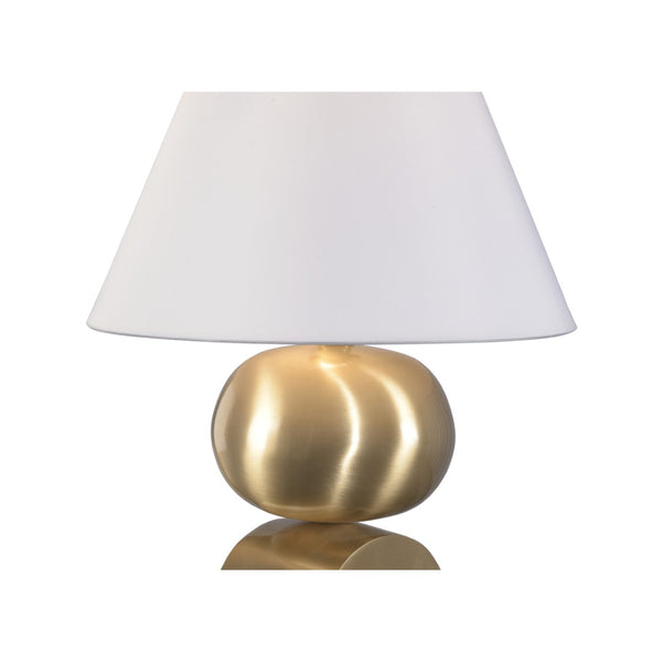 Wildwood Stacis Antique Brass Table Lamp — Sculptural Arch & Sphere Design, Compact 24.5" Height Ambient Light 61450