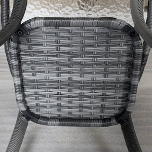 English Elm Outsunny Rattan Coffee Table With Glass Top And Storage Shelf, Stylish End Table For Outdoors & Indoors W2225P174030-GIGA