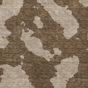 HomeRoots 5' Versatile Brown and Beige Abstract Indoor Outdoor Area Rug - Durable, Washable, Modern Style 10' X 14' 614520