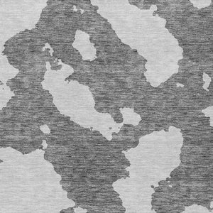 HomeRoots 5' Contemporary Gray and Ivory Abstract Area Rug - Washable, Durable, Stain-Resistant Design for Indoor Outdoor Use 10' X 14' 614544