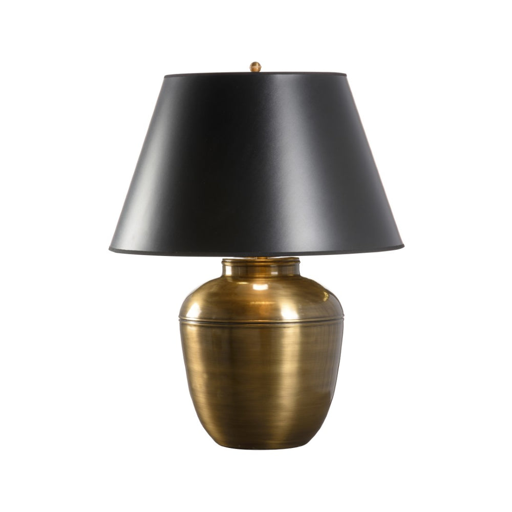Wildwood Vaughan Antique Brass Table Lamp 27" Jar-Shaped Accent Light — Warm Polished Metal For Living Rooms 61455