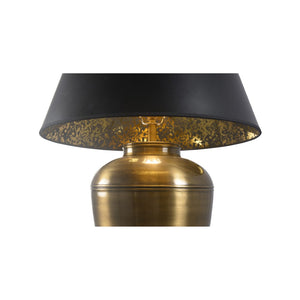 Wildwood Vaughan Antique Brass Table Lamp 27" Jar-Shaped Accent Light — Warm Polished Metal For Living Rooms 61455