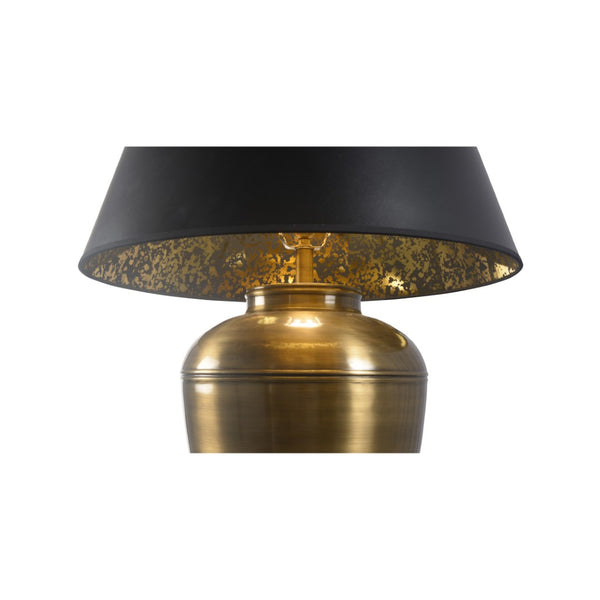 Wildwood Vaughan Antique Brass Table Lamp 27" Jar-Shaped Accent Light — Warm Polished Metal For Living Rooms 61455