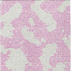 HomeRoots 5' Pink and Ivory Abstract Area Rug - Washable, Durable, Perfect for Indoor and Outdoor Spaces 8' X 10' 614560