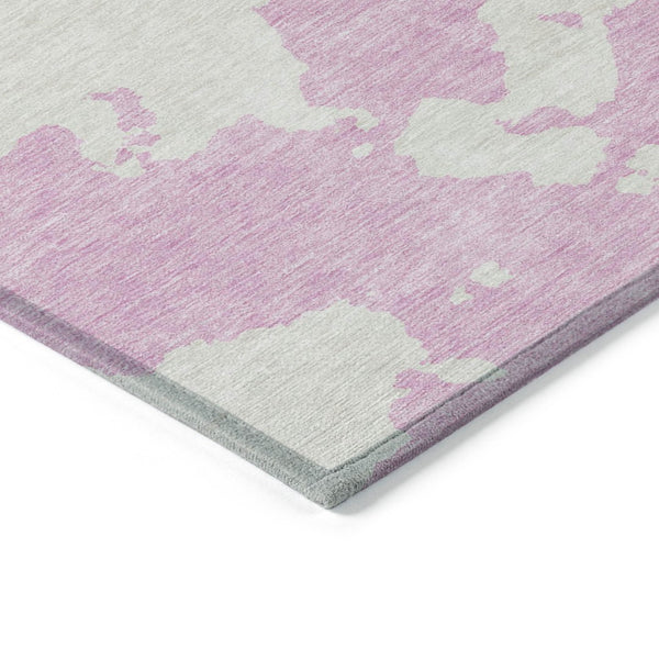 HomeRoots 5' Pink and Ivory Abstract Area Rug - Washable, Durable, Perfect for Indoor and Outdoor Spaces 10' X 14' 614562