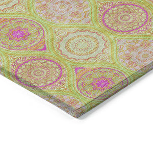 HomeRoots 5' Vibrant Floral Medallion Area Rug – Washable Indoor/Outdoor Design for Style and Durability 10' X 14' 614604