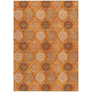 HomeRoots 5' Vibrant Floral Medallion Area Rug for Indoor and Outdoor Spaces - Durable, Washable, Stylish Design 5' X 8' 614618