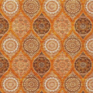 HomeRoots 5' Vibrant Floral Medallion Area Rug for Indoor and Outdoor Spaces - Durable, Washable, Stylish Design 8' X 10' 614620