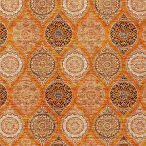 HomeRoots 5' Vibrant Floral Medallion Area Rug for Indoor and Outdoor Spaces - Durable, Washable, Stylish Design 9' X 12' 614621