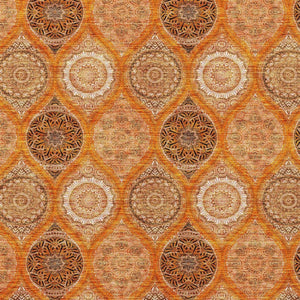HomeRoots 5' Vibrant Floral Medallion Area Rug for Indoor and Outdoor Spaces - Durable, Washable, Stylish Design 10' X 14' 614622