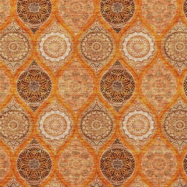 HomeRoots 5' Vibrant Floral Medallion Area Rug for Indoor and Outdoor Spaces - Durable, Washable, Stylish Design 10' X 14' 614622
