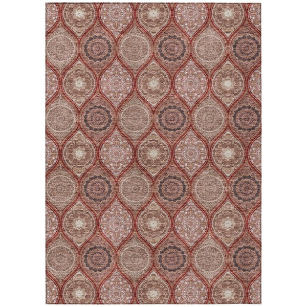HomeRoots 5' Vibrant Floral Medallion Area Rug – Stylish, Washable, Durable for Indoor & Outdoor Spaces 8' X 10' 614626