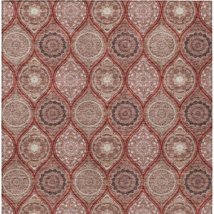 HomeRoots 5' Vibrant Floral Medallion Area Rug – Stylish, Washable, Durable for Indoor & Outdoor Spaces 9' X 12' 614627