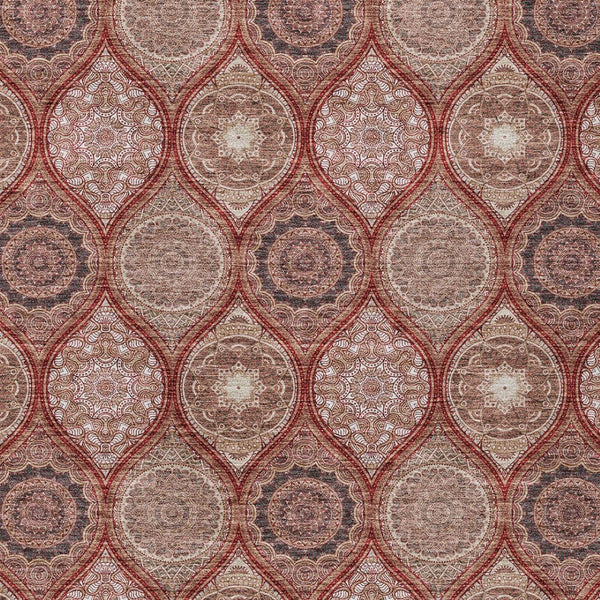 HomeRoots 5' Vibrant Floral Medallion Area Rug – Stylish, Washable, Durable for Indoor & Outdoor Spaces 9' X 12' 614627