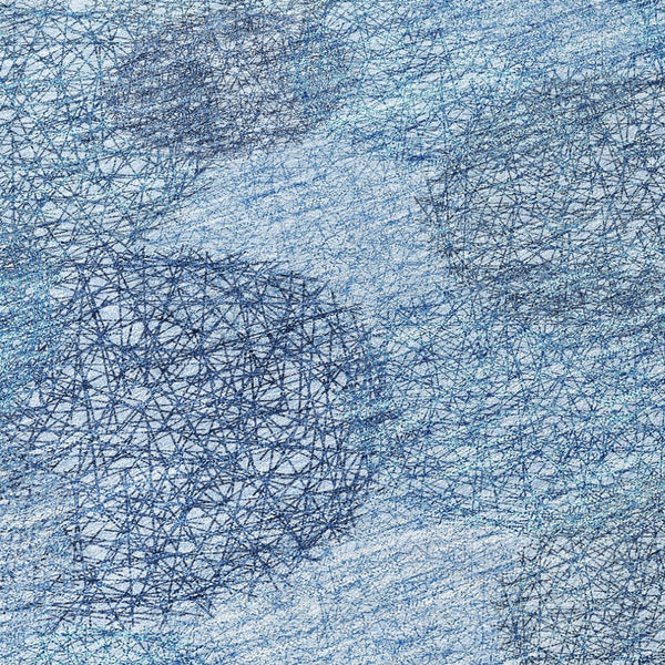 HomeRoots 5' Durable Denim Blue Polka Dot Area Rug - Stylish Washable Design for Indoor & Outdoor Spaces 8' Round 614661