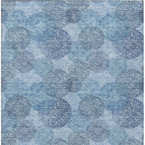 HomeRoots 5' Durable Denim Blue Polka Dot Area Rug - Stylish Washable Design for Indoor & Outdoor Spaces 10' X 14' 614664