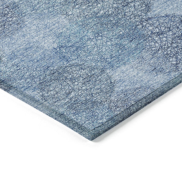 HomeRoots 5' Durable Denim Blue Polka Dot Area Rug - Stylish Washable Design for Indoor & Outdoor Spaces 10' X 14' 614664