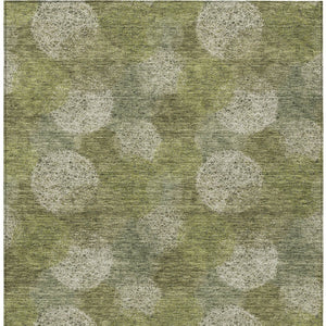 HomeRoots 5' Bright Green and Ivory Polka Dot Area Rug - Durable, Washable Indoor/Outdoor Design for Every Space 5' X 8' 614666