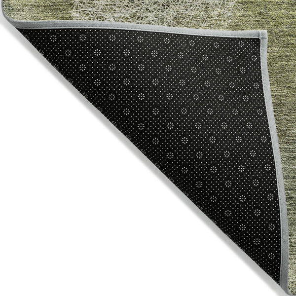 HomeRoots 5' Bright Green and Ivory Polka Dot Area Rug - Durable, Washable Indoor/Outdoor Design for Every Space 8' X 10' 614668
